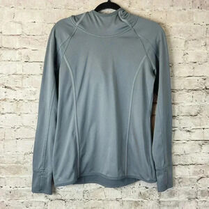 Athleta Women's Medium Grey Plush Tech Running Hoodie Fleece Lined 138249 Med M